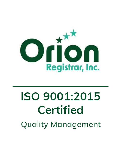 Orion Registrar ISO 9001 Certified