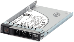 Dell 480GB 6Gbps SATA Mix Use TLC 7mm 2.5 SSD S4610 in 3.5 HYB CAR