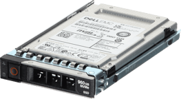 Dell 960GB PCIe Gen4 NVMe Read Intensive TLC 2.5 SSD KCD7XRUG960G in 3.5 HYB CAR