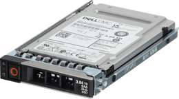 Dell 3.84TB 24Gbps SAS Read Intensive TLC 2.5 SSD KPM6XRUG3T84 (ME) in 3.5 HYB CAR