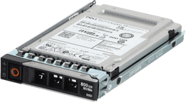 Dell 800GB PCIe Gen4 NVMe Mix Use TLC 2.5 SSD KCD8XVUG800G in 3.5 HYB CAR