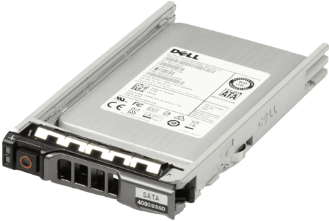 Image of Dell 400GB 6Gbps SATA Mix Use MLC 2.5 SSD 400NAS CPO in 3.5 HYB CAR
