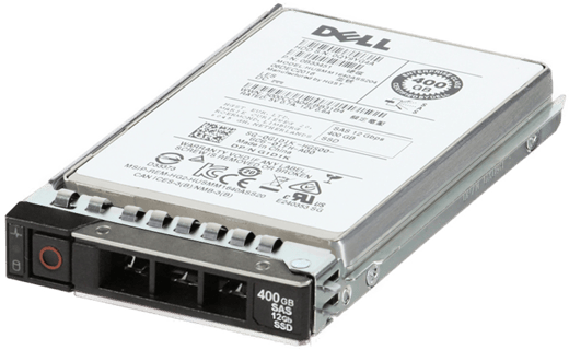 Image of Dell 400GB 12Gbps SAS Write Intensive MLC 2.5 SSD HUSMM1640ASS204 in 3.5 HYB CAR