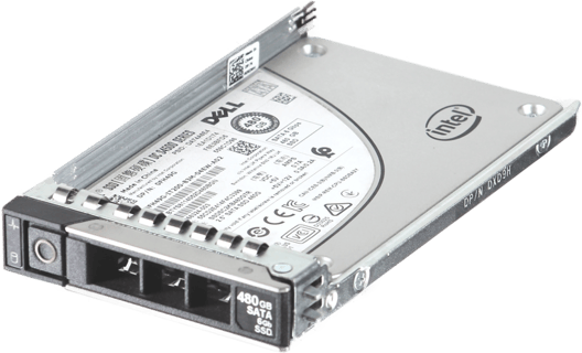 Image of Dell 480GB 6Gbps SATA Read Intensive TLC 7mm 2.5 SSD S4500 in 3.5 HYB CAR