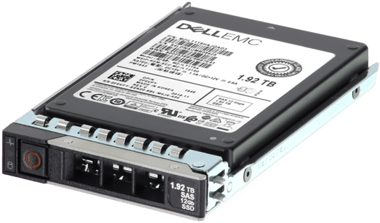 Image of Dell 1.92TB 12Gbps SAS Read Intensive TLC 2.5 SSD PM1643 (ME4) CPO in 3.5 HYB CAR