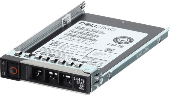 Image of Dell 3.84TB 6Gbps SATA Read Intensive TLC 7mm 2.5 SSD PM883 in 3.5 HYB CAR