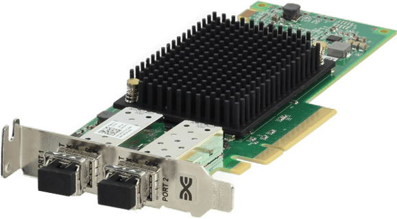 Image of Dell Emulex LPe35002 Dual Port 32Gb Fibre Channel SFP+ HBA Low Profile