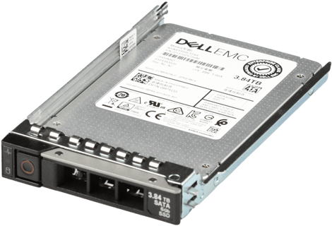 Image of Dell 3.84TB 6Gbps SATA Read Intensive TLC 7mm 2.5 SSD KHK6YRSE3T84 in 3.5 HYB CAR