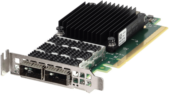 Image of Dell NVIDIA Mellanox ConnectX-6 Dx CX623106A Dual Port 100GbE QSFP Low Profile