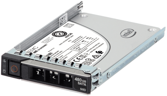 Image of Dell 480GB 6Gbps SATA Mix Use TLC 2.5 SSD S4610 CPO in 3.5 HYB CAR
