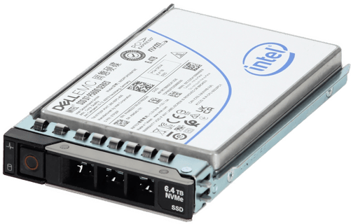 Image of Dell 6.4TB PCIe Gen4 NVMe Mix Use TLC 2.5 SSD D7-P5600 in 3.5 HYB CAR