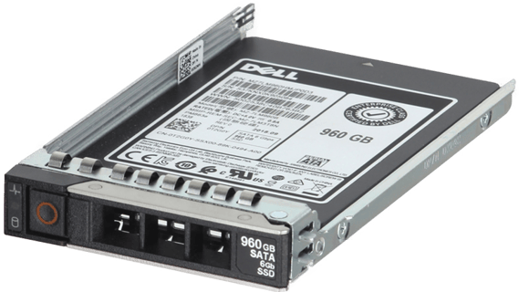 Image of Dell 960GB 6Gbps SATA Read Intensive TLC 7mm 2.5 SSD PM863a CPO in 3.5 HYB CAR