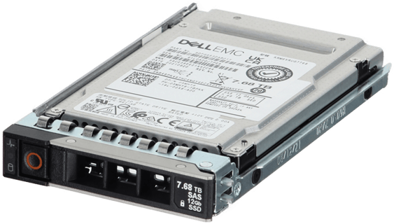 Image of Dell 7.68TB 12Gbps vSAS Read Intensive TLC SED 2.5 SSD KRM6VRUG7T68 in 3.5 HYB CAR