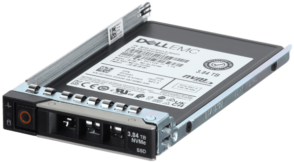 Image of Dell 3.84TB PCIe Gen4 NVMe Read Intensive TLC 2.5 7mm SSD PM9A3 in 3.5 HYB CAR
