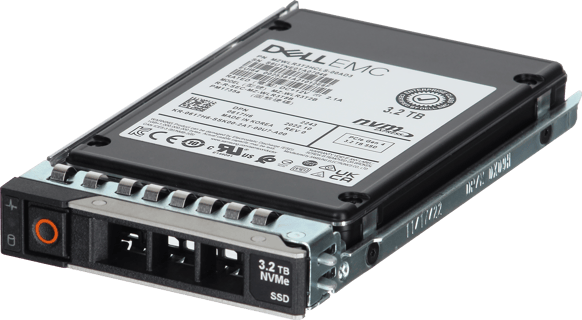 Image of Dell 3.2TB PCIe Gen4 NVMe Mix Use TLC 2.5 SSD PM1735a in 3.5 HYB CAR
