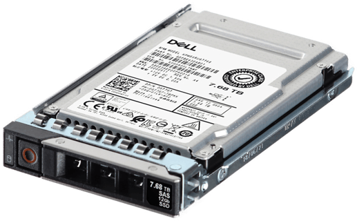 Image of Dell 7.68TB 12Gbps SAS Read Intensive TLC 2.5 SSD KPM5XRUG7T68 in 3.5 HYB CAR