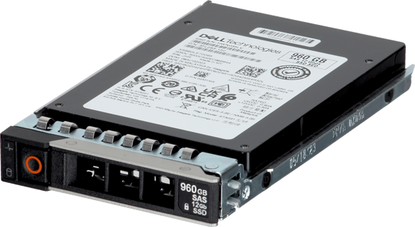Image of Dell 960GB 12Gbps vSAS Mix Use MLC SED 2.5 SSD XS960LE70095 in 3.5 HYB CAR
