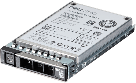 Image of Dell 960GB 12Gbps SAS Read Intensive TLC 2.5 SSD SS530 CPO in 3.5 HYB CAR