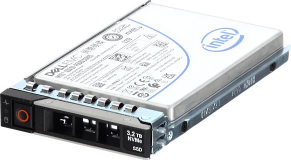 Image of Dell 3.2TB PCIe Gen4 NVMe Mix Use TLC 2.5 SSD D7-P5620 in 3.5 HYB CAR