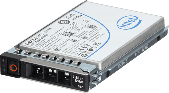 Image of Dell 7.68TB Enterprise NVMe Gen4 RI TLC 2.5 SSD D7-P5520 in 3.5 HYB CAR