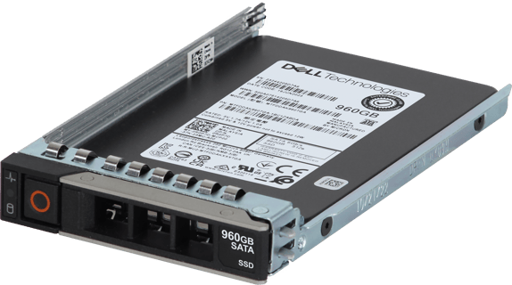 Image of Dell 960GB 6Gbps SATA Read Intensive TLC 7mm 2.5 SSD 5400 Pro in 3.5 HYB CAR