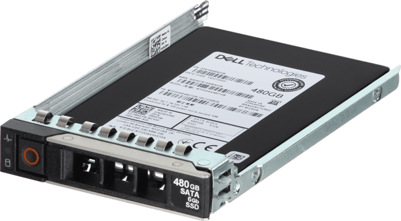 Image of Dell 480GB 6Gbps SATA Mix Use TLC 7mm 2.5 SSD 5400 Max in 3.5 HYB CAR