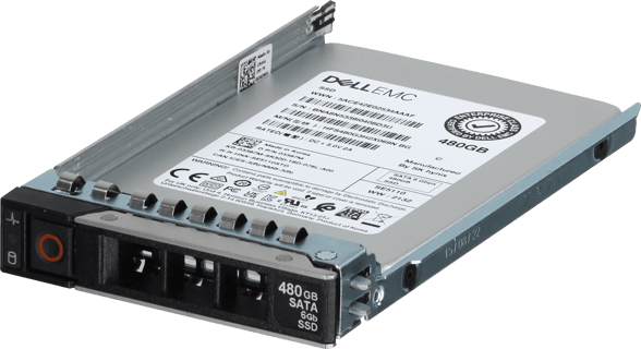 Image of Dell 480GB 6Gbps SATA Read Intensive TLC 7mm 2.5 SSD SE5110 CPO in 3.5 HYB CAR
