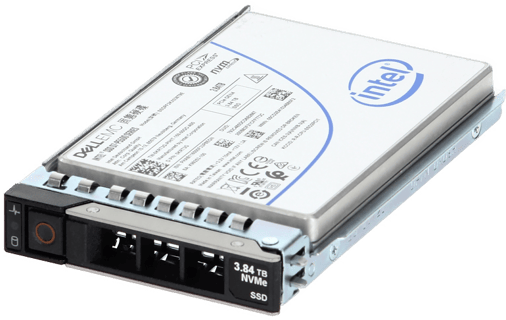 Image of Dell 3.84TB Enterprise NVMe Gen4 RI TLC 2.5 SSD D7-P5500 CPO in 3.5 HYB CAR