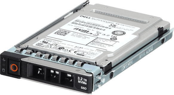 Image of Dell 3.2TB PCIe Gen4 NVMe Mix Use TLC 2.5 SSD KCM7XVUG3T20 in 3.5 HYB CAR