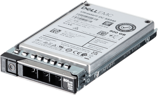 Image of Dell 800GB 12Gbps SAS Mix Use TLC 2.5 SSD SS540 CPO in 3.5 HYB CAR