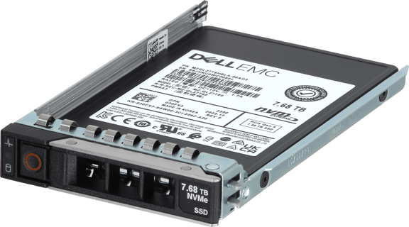 Image of Dell 7.68TB PCIe Gen4 NVMe Read Intensive TLC 7mm 2.5 SSD PM9A3 in 3.5 HYB CAR