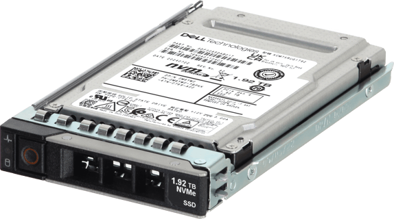 Image of Dell 1.92TB PCIe Gen4 NVMe Read Intensive TLC 2.5 SSD KCM7XRUG1T92 in 3.5 HYB CAR