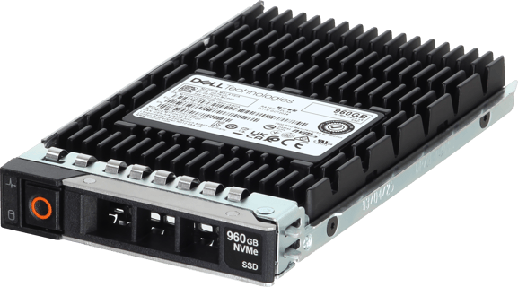 Image of Dell 960GB Data Center NVMe Gen4 RI TLC 2.5 SSD 7500 Pro in 3.5 HYB CAR
