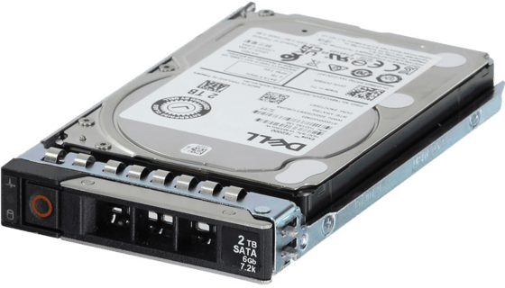Image of Dell 2TB 7.2K 512n 6Gbps SATA 2.5 HDD Exos 7E2000 CPO in 3.5 HYB CAR