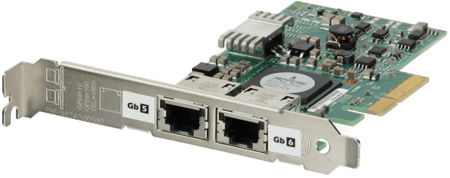 Image of Dell Broadcom NetXtreme 5709 Dual Port Gigabit Ethernet NIC, Copper, w/TOE PCIe x4