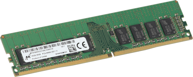 Image of Micron 16GB 2Rx8 PC4-2666 ECC UnBuffered