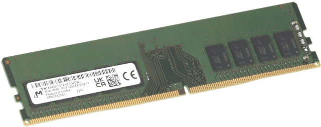 Image of Micron 8GB 1Rx8 PC4-3200 ECC UnBuffered