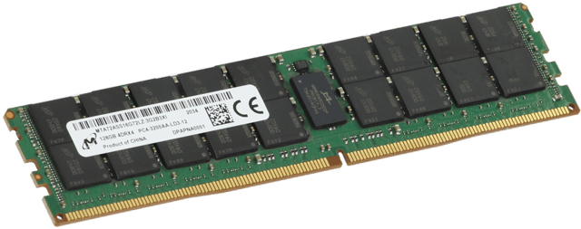 Image of Micron 128GB 4DRx4 LRDIMM, 3200MT/s Load Reduced