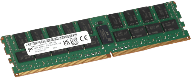 Image of Micron 64GB 4DRx4 LRDIMM, 2666MT/s Load Reduced