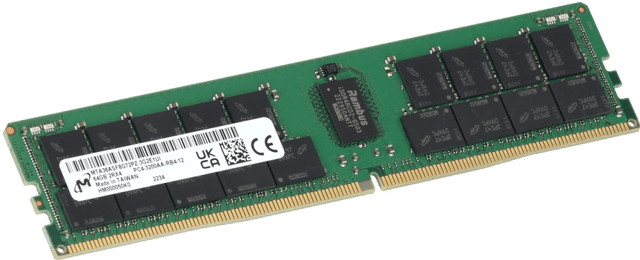 Image of Micron 64GB 2Rx4 RDIMM, 3200MT/s