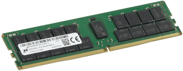 Image of Micron 64GB 2Rx4 RDIMM, 3200MT/s