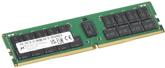 Image of Micron 64GB 2Rx4 RDIMM, 3200MT/s