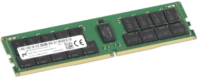Image of Micron 64GB 2Rx4 RDIMM, 3200MT/s