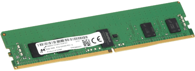 Image of Micron 8GB 1Rx8 RDIMM, 3200MT/s