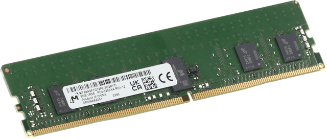 Image of Micron 8GB 1Rx8 RDIMM, 3200MT/s