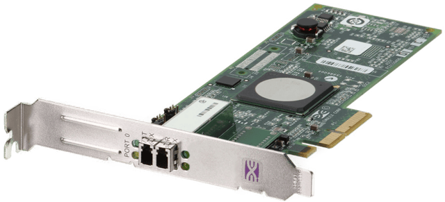 Image of Dell Emulex LPe-1150 FC4 Single Port 4 Gbps Fiber Channel HBA, PCI-E x4