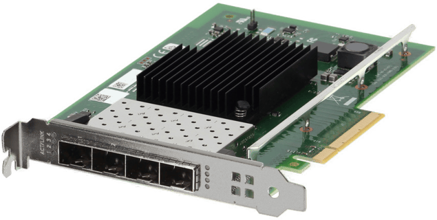 Image of Dell Intel X710-DA4 Quad Port 10Gb SFP CNA Full Height (540-BBIW)