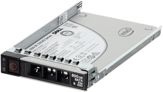 Image of Dell 800GB 6Gbps SATA Read Intensive MLC 7mm 2.5 SSD S3520 in 3.5 HYB CAR