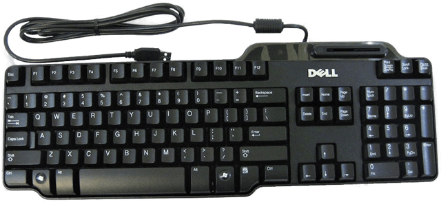 Image of Dell Wired USB Keyboard w/ Smart Card Reader, and Palm Rest