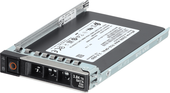 Image of Dell Micron 3.84TB 6Gbps SATA Mix Use TLC 7mm 2.5 SSD 512e 5300 Max